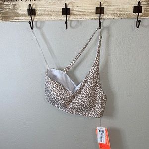 Cheetah Swim Suit Top Size L New With Tags